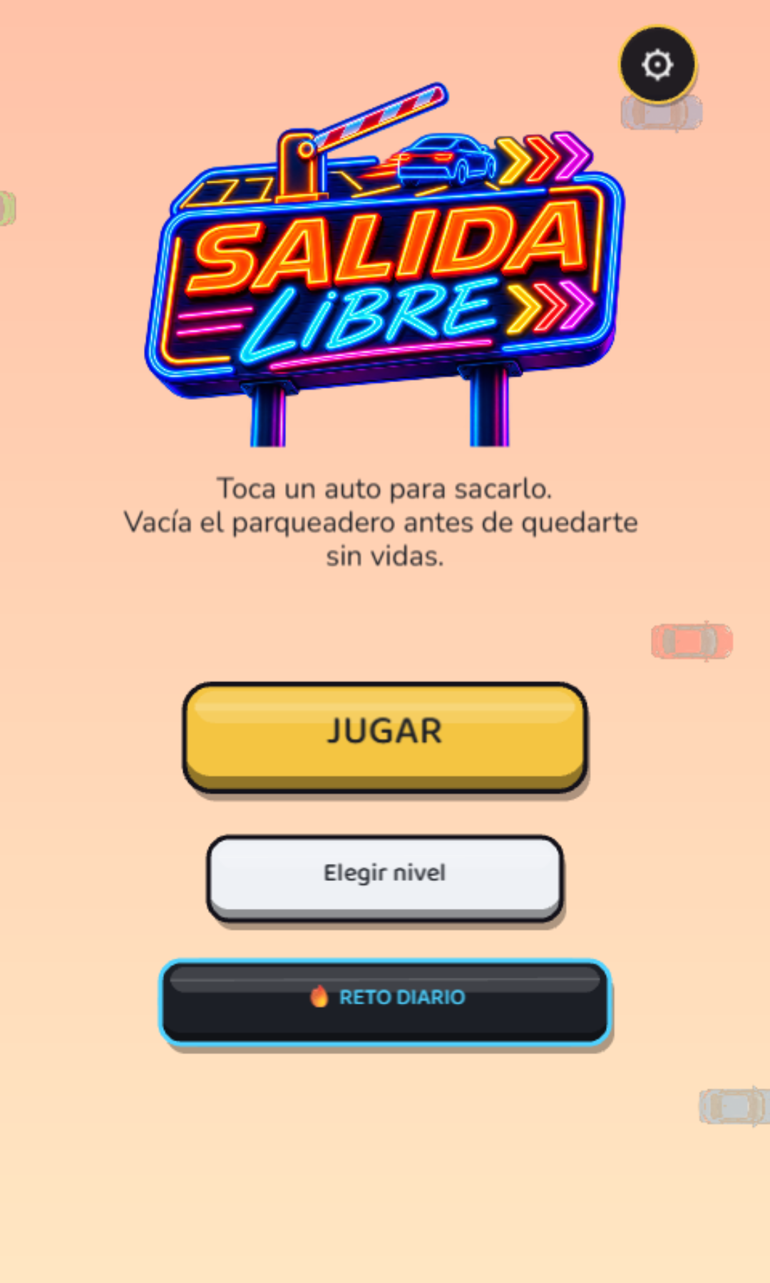 Menú principal de Salida Libre